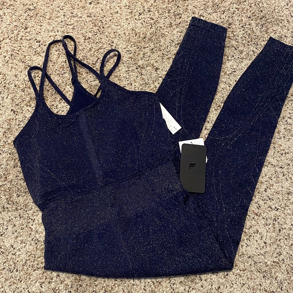 Fabletics Midnight Blue Glitter Jumpsuit